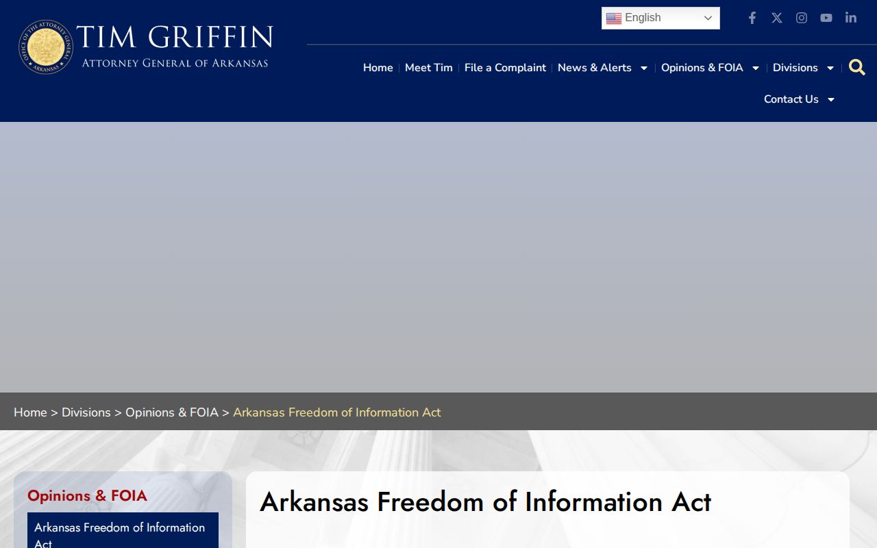 Grant County booking record access through Arkansas FOIA guidance